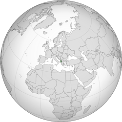 Albania (orthographic projection)