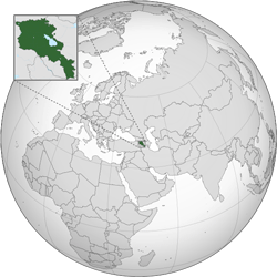 Armenia (orthographic projection)