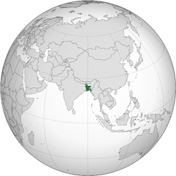 Bangladesh (orthographic projection)