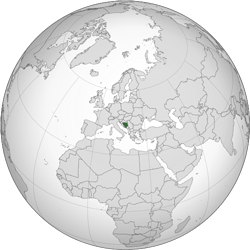 Bosnia and Herzegovina (orthographic projection)