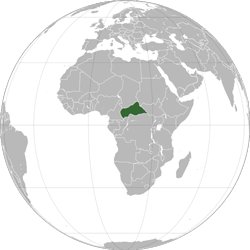 Central African Republic (orthographic projection)