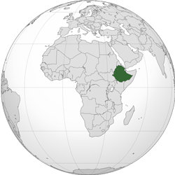 Ethiopia (orthographic projection)