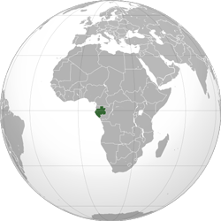 Gabon (orthographic projection)