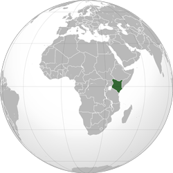 Kenya (orthographic projection)