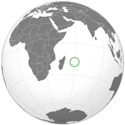Mauritius (orthographic projection)