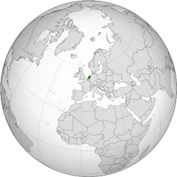 Netherlands (orthographic projection)