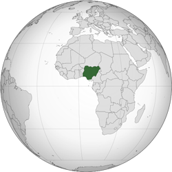 Nigeria (orthographic projection)