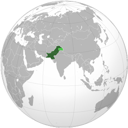 Pakistan (orthographic projection)