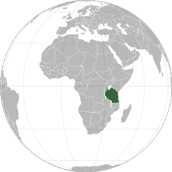 Tanzania (orthographic projection)