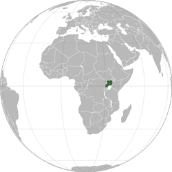 Uganda (orthographic projection)