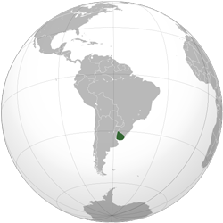 Uruguay (orthographic projection)