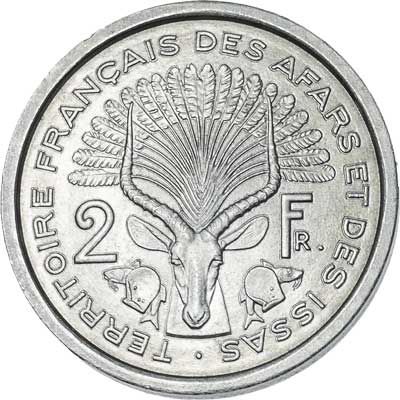 French Afars and Issas 2-FRANCS (KM13)