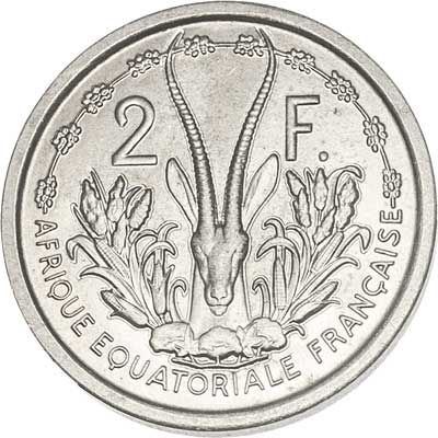 French Equatorial Africa 2-FRANCS (KM7)