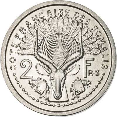 French Somaliland 2-FRANCS (KM9)