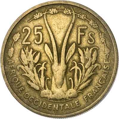 French West Africa 25-FRANCS (KM7)