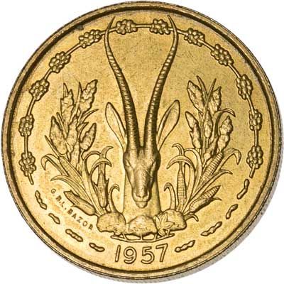 French West Africa 25-FRANCS (KM9)