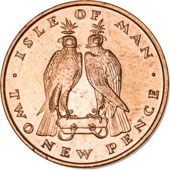 Isle of Man 2-NEW PENCE (KM21)