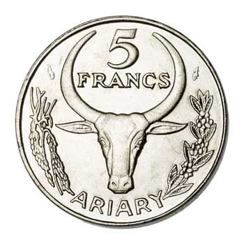 Madagascar 5-FRANCS (KM10)