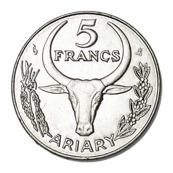 Madagascar 5-FRANCS (KM21)