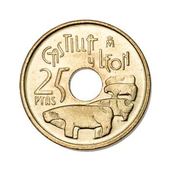Spain 25-PESETAS (KM948)