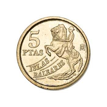 Spain 5-PESETAS (KM981)